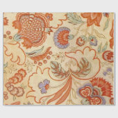 Papier Cadeau Modèle floral antique de Chintz Paisley (Plat)