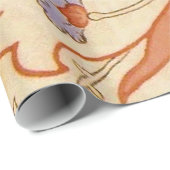 Papier Cadeau Modèle floral antique de Chintz Paisley (Coin rond)