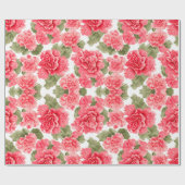 Papier Cadeau Modèle Floral Bégonia Fleurs (Plat)