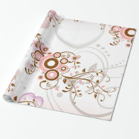 Modèle floral brun rose abstrait de cru