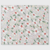Papier Cadeau Modèle floral classique (Plat)
