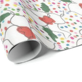 Papier Cadeau Modèle floral classique (Coin rond)