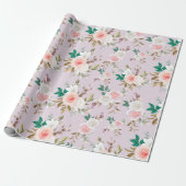 Papier Cadeau Modèle floral classique (Déroulé)