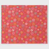 Papier Cadeau Modèle floral coloré (Plat)