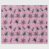 Papier Cadeau Modèle floral coloré (Plat)
