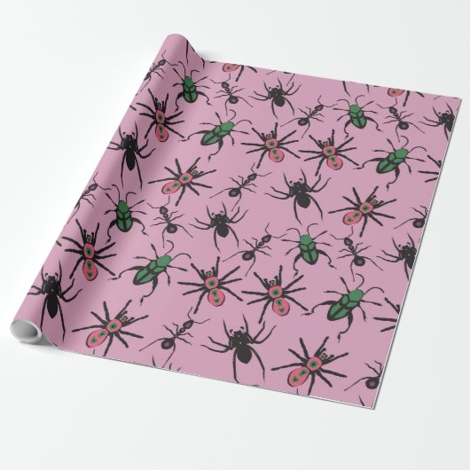 Papier Cadeau Modèle floral coloré (Déroulé)