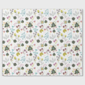 Papier Cadeau Modèle floral cool (Plat)