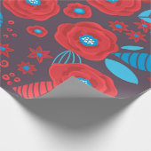 Papier Cadeau Modèle floral de Doodle (Coin)