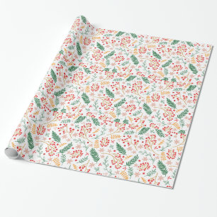Papier Cadeau Modèle floral de Noël
