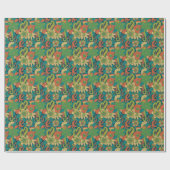 Papier Cadeau Modèle floral d'été (Plat)