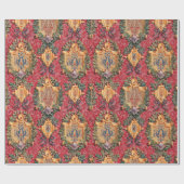 Papier Cadeau Modèle Floral Français Antique (Plat)