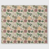 Papier Cadeau Modèle floral impressionnant (Plat)