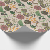 Papier Cadeau Modèle floral impressionnant (Coin)