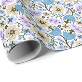 Papier Cadeau Modèle Floral mexicain (Coin rond)