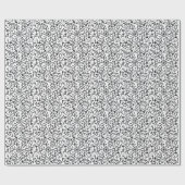 Papier Cadeau Modèle floral noir mignon sur mur Arrière - plan b (Plat)