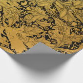 Papier Cadeau Modèle Floral Or Fleur orientale (Coin)