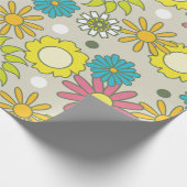 Papier Cadeau Modèle floral rétro (Coin)