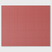 Papier Cadeau Modèle Floral rouge (Plat)