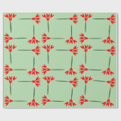 Papier Cadeau Modèle floral simple (Plat)