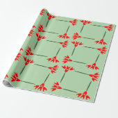 Papier Cadeau Modèle floral simple (Déroulé)