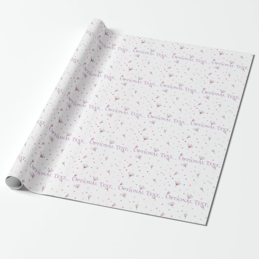 Papier Cadeau Modèle floral simple tiré (Déroulé)