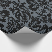 Papier Cadeau Modèle floral vénitien noir et blanc de William Mo (Coin)