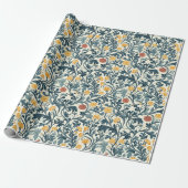 Papier Cadeau Modèle Floral William Morris (Déroulé)