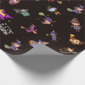 Papier Cadeau Modèle Halloween sorcières (Coin)