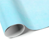 Papier Cadeau Modèle léger bleu turquoise d'aquarelle (Coin rond)