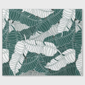 Papier Cadeau Modèle motif arrière - plan feuille vintage (Plat)