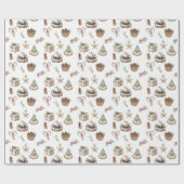 Papier Cadeau Modèle Neutre Rustique Noël BOHO (Plat)