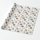 Papier Cadeau Modèle Neutre Rustique Noël BOHO (Déroulé)