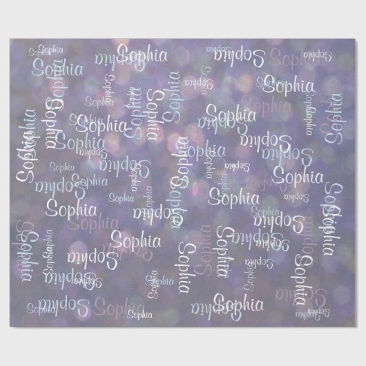 Papier Cadeau Modèle nommé de cadeau de collage (Plat)