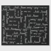 Papier Cadeau Modèle nommé de cadeau de collage (Plat)