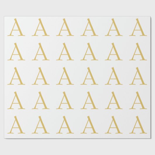 Papier Cadeau Modèle personnalisé professionnel Monogramme coule (Plat)