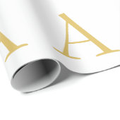 Papier Cadeau Modèle personnalisé professionnel Monogramme coule (Coin rond)