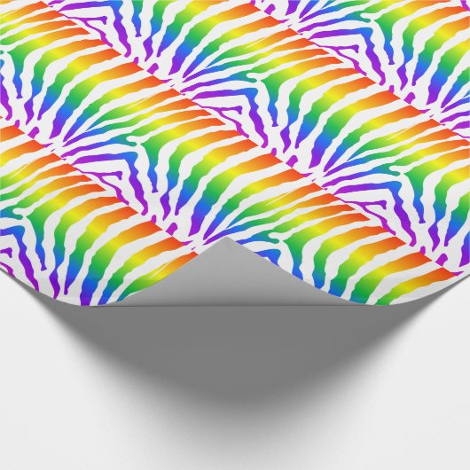 Papier Cadeau Modèle Rainbow Zebra (Coin)