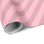 Papier Cadeau Modèle rayé rose cadeau or (Coin rond)