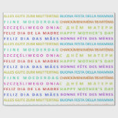 Papier Cadeau Modèle sans couture de fête des mères multilingue (Plat)