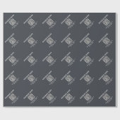 Papier Cadeau Modèle simple pour votre code QR | Gris foncé (Plat)