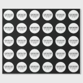 Papier Cadeau Modèle texte personnalisé en gras (Plat)