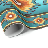 Papier Cadeau modèle tribal du sud-ouest (Coin rond)