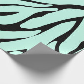 Papier Cadeau Modèle Zèbre vert clair (Coin)