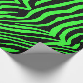 Papier Cadeau Modèle zèbre vert néon couleur (Coin)