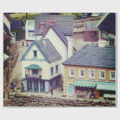 Papier Cadeau Modèles de bâtiments de bord de mer (Plat)