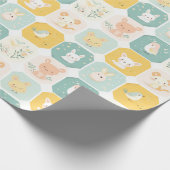 Papier Cadeau Modèles de collage adorables pour animaux (Coin)
