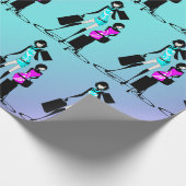 Papier Cadeau Modèles mode fille shopping paris (Coin)