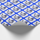 Papier Cadeau Modena Argent Pigeon (Coin)