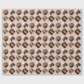 Papier Cadeau Modern 4 Photo Collage Circle Heart Blush Pink (Plat)