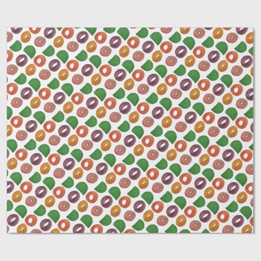 Papier Cadeau Modern Artistic Autumn Colorful Pattern (Plat)